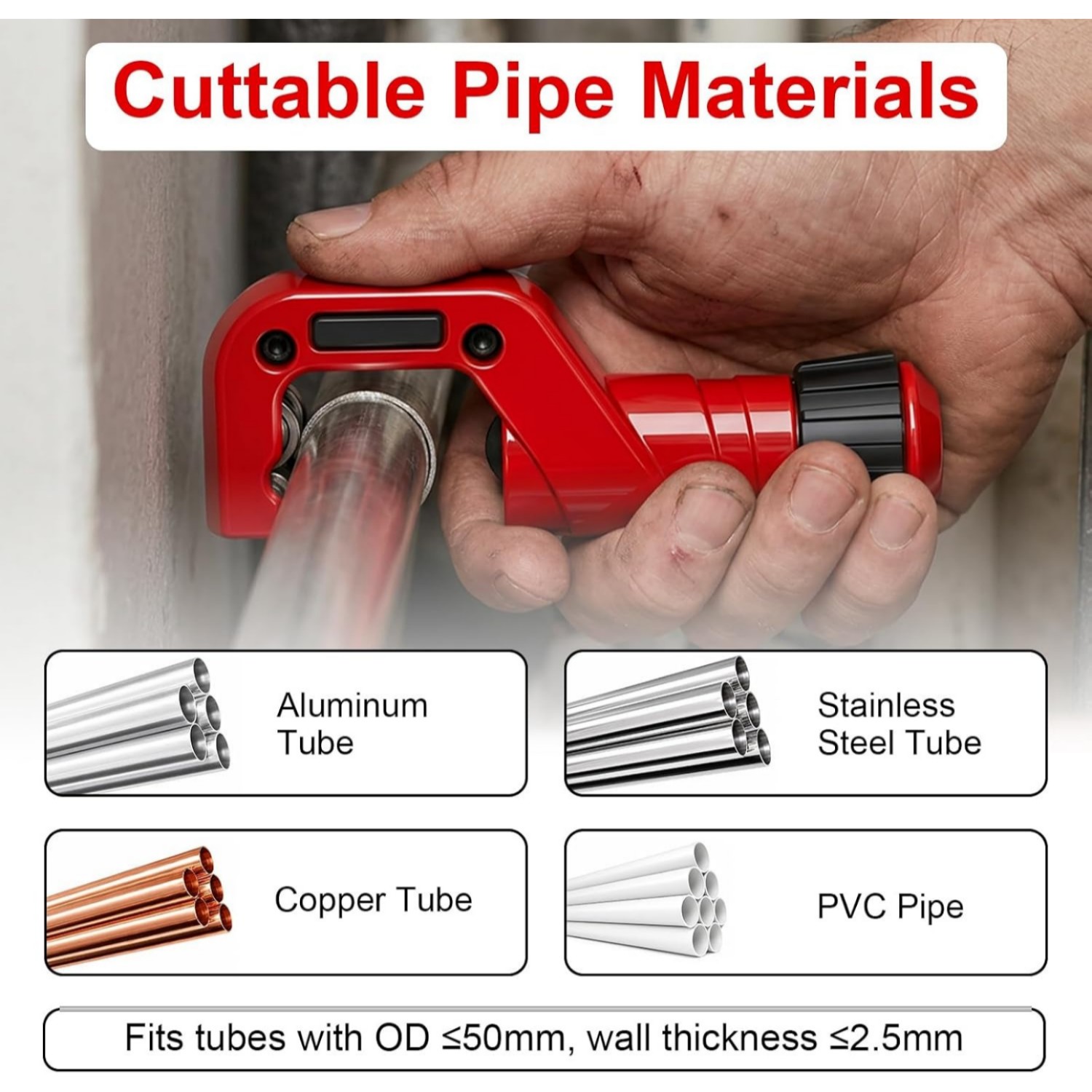 Heavy Duty 4PCS Pipe Tubing Cu - Pipe Cutter Ratchet review and price